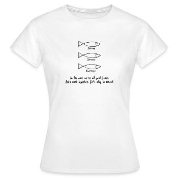 Schulterschluss der Vielfalt - Frauen T-Shirt - Weiß - Vorne - AI Model Female 172 dark (172cm)