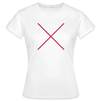 Cross X rayer interdiction - T-shirt Femme - blanc - Devant - AI Model Female 172 dark (172cm)