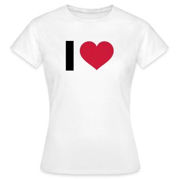I LOVE - T-shirt Femme - blanc - Devant - AI Model Female 172 dark (172cm)