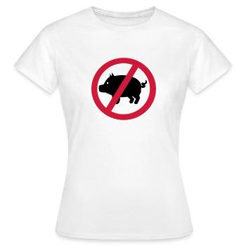 Schwein - Frauen T-Shirt - Weiß - Vorne - AI Model Female 172 dark (172cm)
