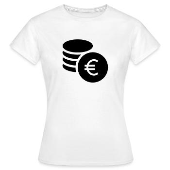 Euro, millionnaire, épargne - T-shirt Femme - blanc - Devant - AI Model Female 172 dark (172cm)