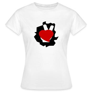 liebe grüße an - Frauen T-Shirt - Weiß - Vorne - AI Model Female 172 dark (172cm)
