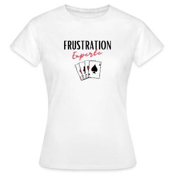 Frustration Expert - T-shirt Femme - blanc - Devant - AI Model Female 172 dark (172cm)