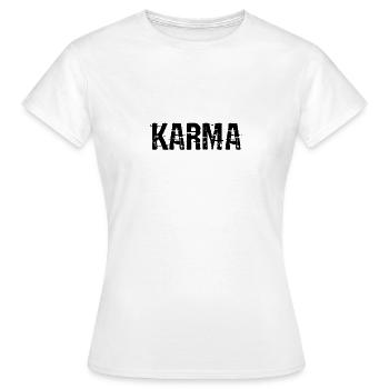Karma - T-shirt Femme - blanc - Devant - AI Model Female 172 dark (172cm)