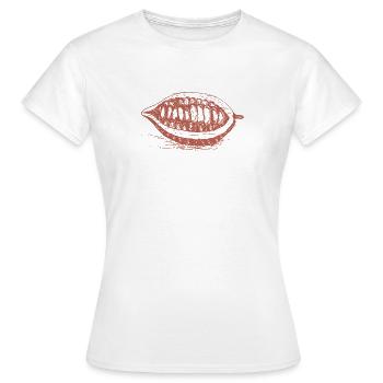 Fève de cacao - T-shirt Femme - blanc - Devant - AI Model Female 172 dark (172cm)