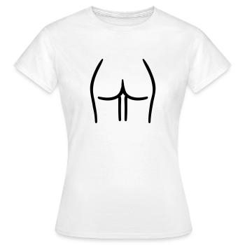 Ass - Women's T-Shirt - white - Front - AI Model Female 172 dark (172cm)