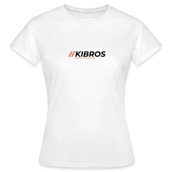 KIBROS Orange Schwarz Facebook Titelbild - Frauen T-Shirt - Weiß - Vorne - AI Model Female 172 dark (172cm)