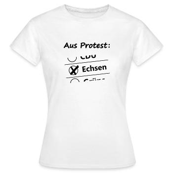 Echsen Wahl - Frauen T-Shirt - Weiß - Vorne - AI Model Female 172 dark (172cm)