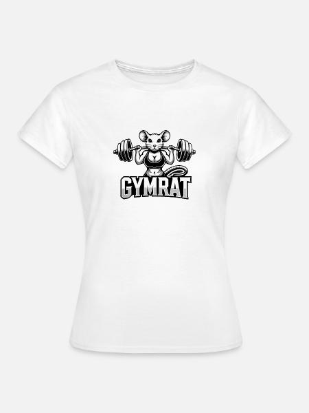 Weibliche GymRat Lifting - Frauen T-Shirt - Weiß