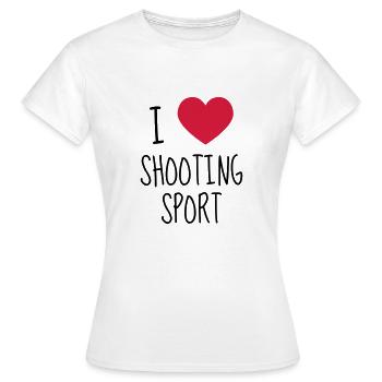 Sport Shooting - Sportschießen - Tir - Sport - Women's T-Shirt - white - Front - AI Model Female 172 dark (172cm)