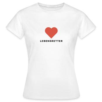 Wir lieben Lebensretter! - Frauen T-Shirt - Weiß - Vorne - AI Model Female 172 dark (172cm)