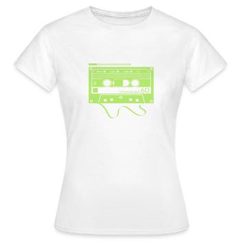 cassette tape music - Women's T-Shirt - white - Front - AI Model Female 172 dark (172cm)