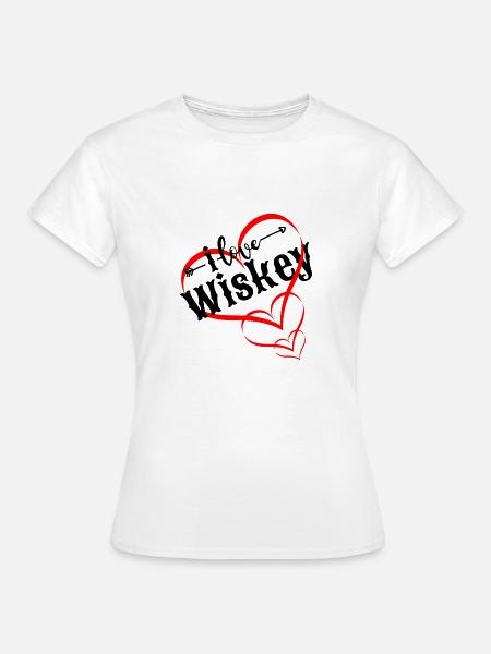 Ich liebe Whiskey - Frauen T-Shirt - Weiß