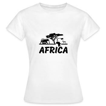 africa - Women's T-Shirt - white - Front - AI Model Female 172 dark (172cm)