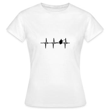 Herzschlag Kajak Vector - Frauen T-Shirt - Weiß - Vorne - AI Model Female 172 dark (172cm)