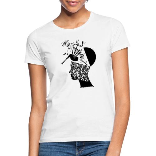 Bagpipe in my Head (Schwarz) - Frauen T-Shirt
