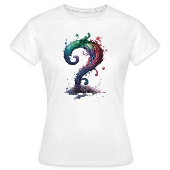 J’ai une question - T-shirt Femme - blanc - Devant - AI Model Female 172 dark (172cm)