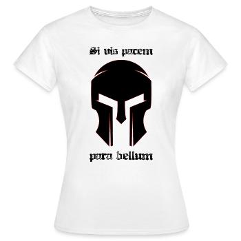 Si vis pacem para bellum - Frauen T-Shirt - Weiß - Vorne - AI Model Female 172 dark (172cm)