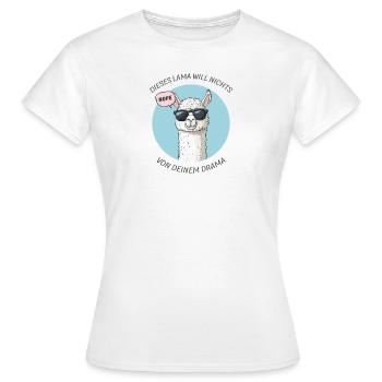 Ne faites pas de drame - T-shirt Femme - blanc - Devant - AI Model Female 172 dark (172cm)