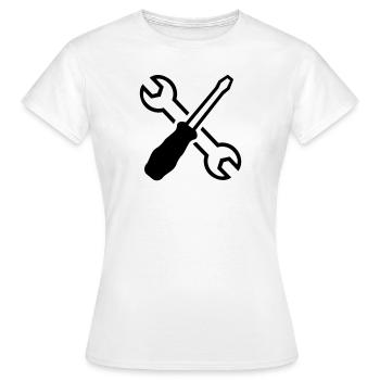 Outil - T-shirt Femme - blanc - Devant - AI Model Female 172 dark (172cm)