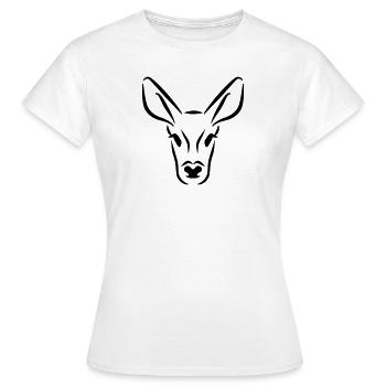 Chevreuil - T-shirt Femme - blanc - Devant - AI Model Female 172 dark (172cm)