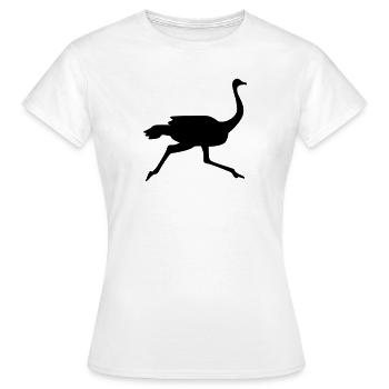 Strauß - Frauen T-Shirt - Weiß - Vorne - AI Model Female 172 dark (172cm)