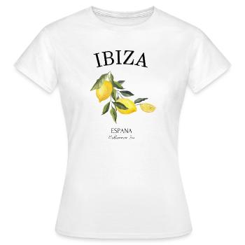 Ibiza - Espagne - Mer Méditerranée - Souvenir - T-shirt Femme - blanc - Devant - AI Model Female 172 dark (172cm)