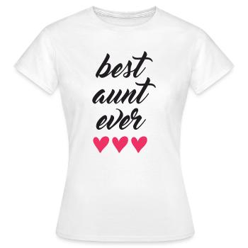 Best Aunt Ever - Women's T-Shirt - white - Front - AI Model Female 172 dark (172cm)