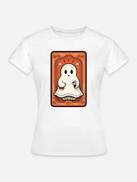 Orange Geist Tarot Karte - Frauen T-Shirt - Weiß