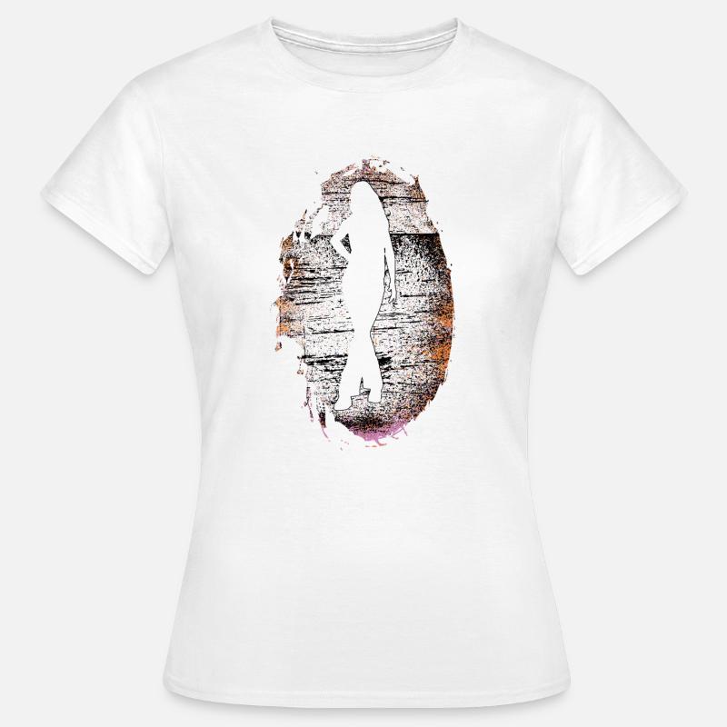 Silhouette Donna | donna Modello - Maglietta da donna - bianco
