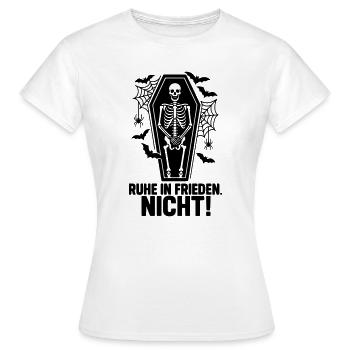 Halloween Repose en paix PAS - T-shirt Femme - blanc - Devant - AI Model Female 172 dark (172cm)