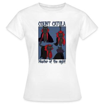 Graf Catula Meister der Nacht - Frauen T-Shirt - Weiß - Vorne - AI Model Female 172 dark (172cm)