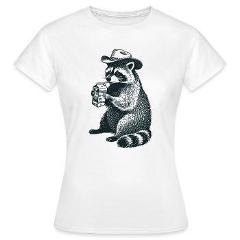 Tears of my Enemies - Raccoon - Women's T-Shirt - white - Front - AI Model Female 172 dark (172cm)