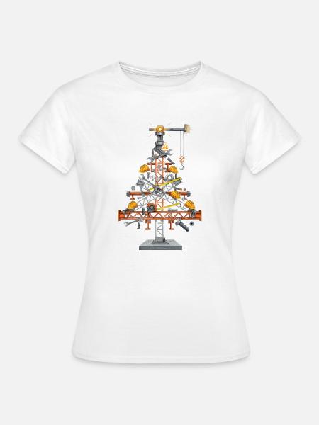 Kranwerk Bauwerk Illustration - Frauen T-Shirt - Weiß