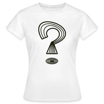 Point d’interrogation de Cean - T-shirt Femme - blanc - Devant - AI Model Female 172 dark (172cm)