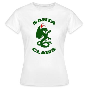 SANTA CLAWS - Frauen T-Shirt - Weiß - Vorne - AI Model Female 172 dark (172cm)