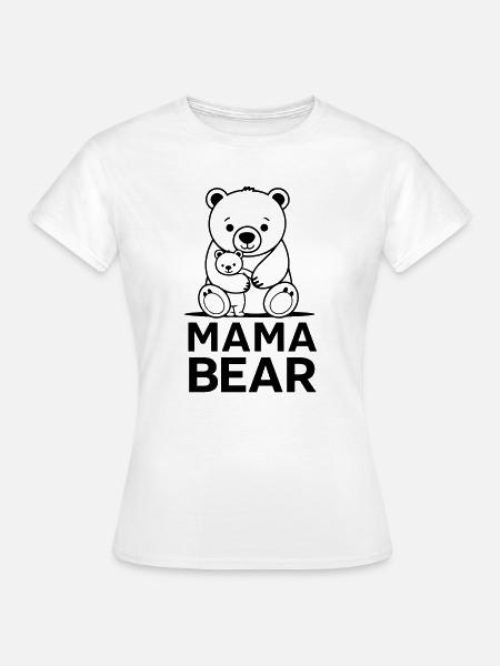 Bärenmama - Frauen T-Shirt - Weiß