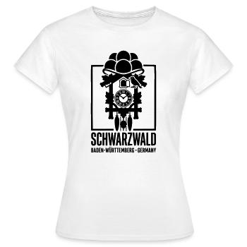 Typisch Schwarzwald - Frauen T-Shirt - Weiß - Vorne - AI Model Female 172 dark (172cm)