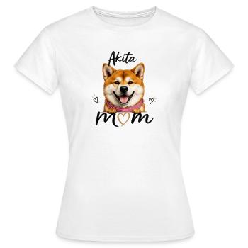 Akita Mom – Cadeau pour les amateurs d’Akita - T-shirt Femme - blanc - Devant - AI Model Female 172 dark (172cm)