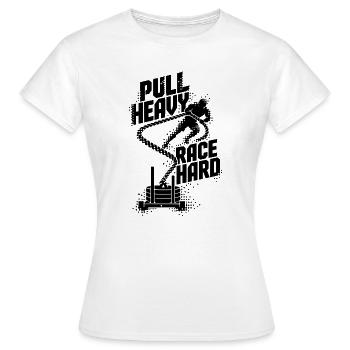 Sled Pull Fitness Race - Frauen T-Shirt - Weiß - Vorne - AI Model Female 172 dark (172cm)