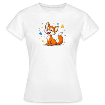 01_Mio_Sterne - Frauen T-Shirt - Weiß - Vorne - AI Model Female 172 dark (172cm)