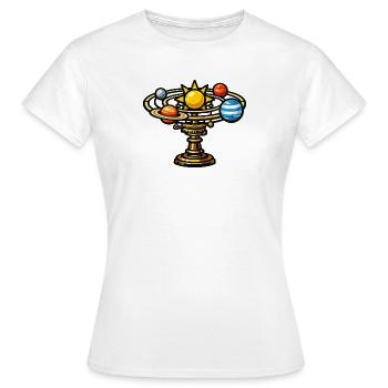 Sonnenorbital auf Bronzestiel - Frauen T-Shirt - Weiß - Vorne - AI Model Female 172 dark (172cm)