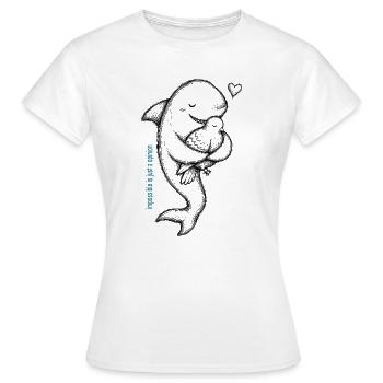 Unmöglich ist nur eine Meinung - Frauen T-Shirt - Weiß - Vorne - AI Model Female 172 dark (172cm)