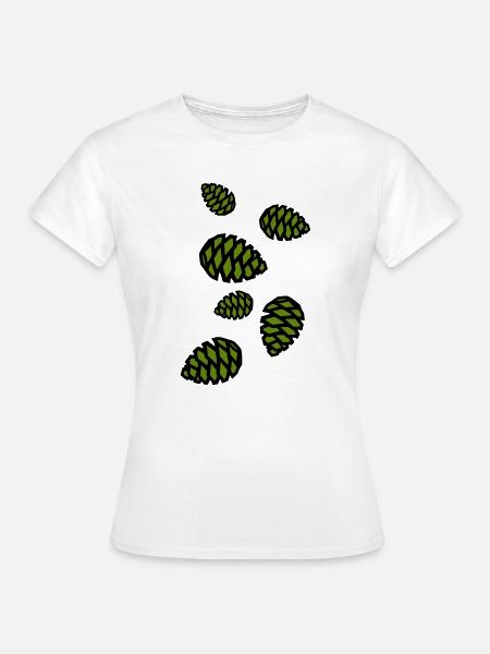Tannenzapfen Symbol - Frauen T-Shirt - Weiß
