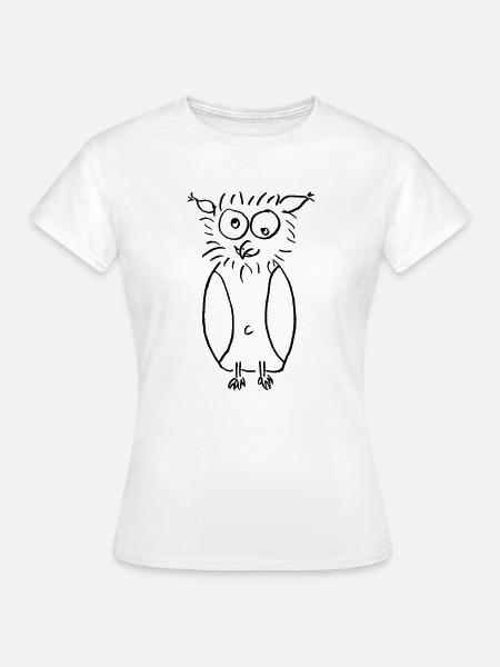 Eule  - Frauen T-Shirt - Weiß