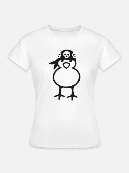 Pirate Chick - Frauen T-Shirt - Weiß
