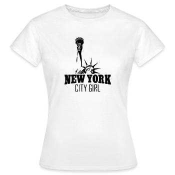 NEW YORK CITY GIRL - Women's T-Shirt - white - Front - AI Model Female 172 dark (172cm)