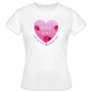 baby girl - Frauen T-Shirt - Weiß - Vorne - AI Model Female 172 dark (172cm)