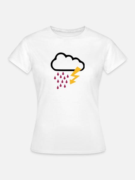 Orage - Temps - Flash - T-shirt Femme - blanc