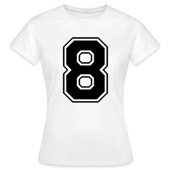 acht - Frauen T-Shirt - Weiß - Vorne - AI Model Female 172 dark (172cm)